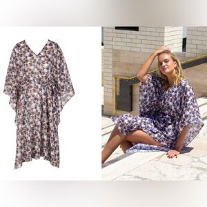 MARYSIA RESORT yucca cotton  kaftan in ivory large swim cover